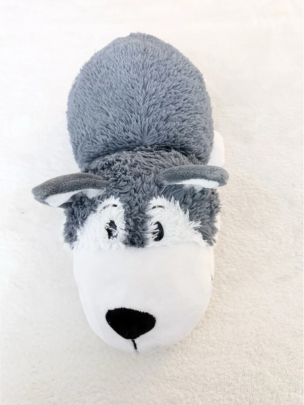 Flip A Zoo Asher Husky Polar Bear Reversible Plush Stuffed Animal Toy 16”
